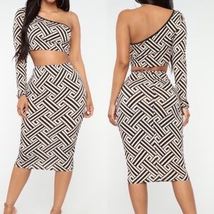 Two Piece Bodycon Dress
